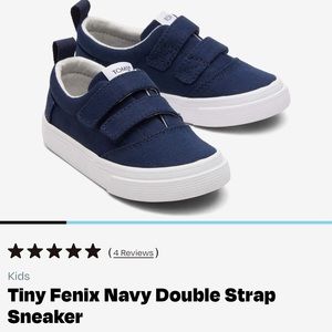 TOMS Sneakers - Fenix Double Strap - Navy - Kids Sz 8